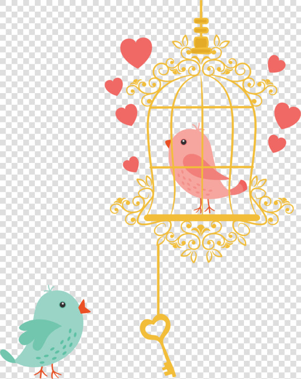 Pink bird Toy bird Supply   Bird Cage Vector Art Free  HD Png DownloadTransparent PNG