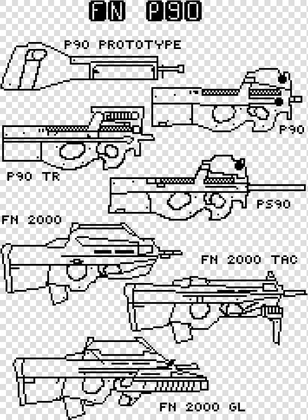 P90 Drawing  HD Png DownloadTransparent PNG