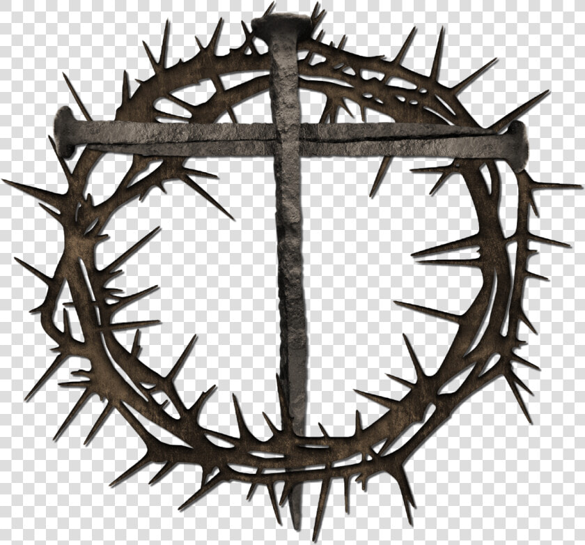 Cross Nails Jesus Png   Transparent Background Crown Of Thorns  Png DownloadTransparent PNG