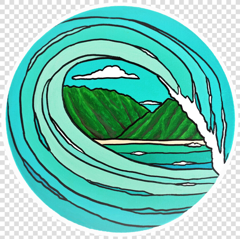 Hawaii Tropical Surf Wave Beautiful Turquoise And   Hawaiian Wave Clipart Background  HD Png DownloadTransparent PNG