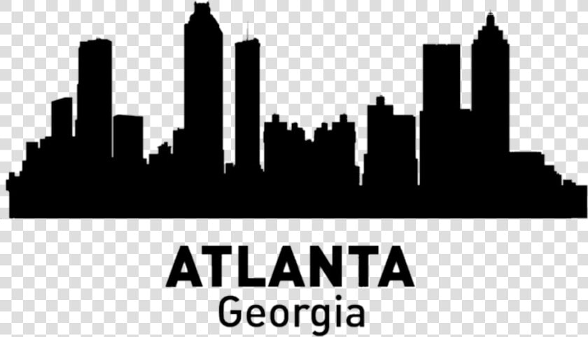 Transparent Atlanta Silhouette Png   Atlanta Skyline Black And White  Png DownloadTransparent PNG