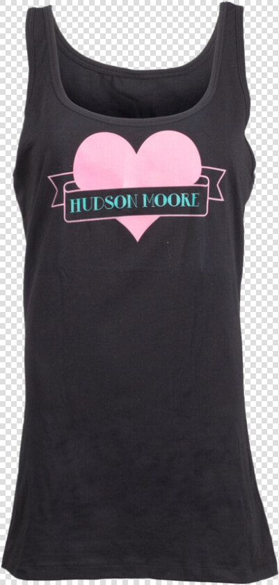 Heart Black Tank Top   Active Tank  HD Png DownloadTransparent PNG