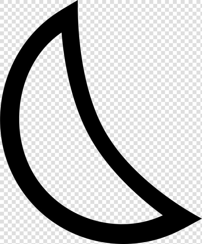 Moon Crescent Phase Outline Vector   Black Outline Of Shapes  HD Png DownloadTransparent PNG