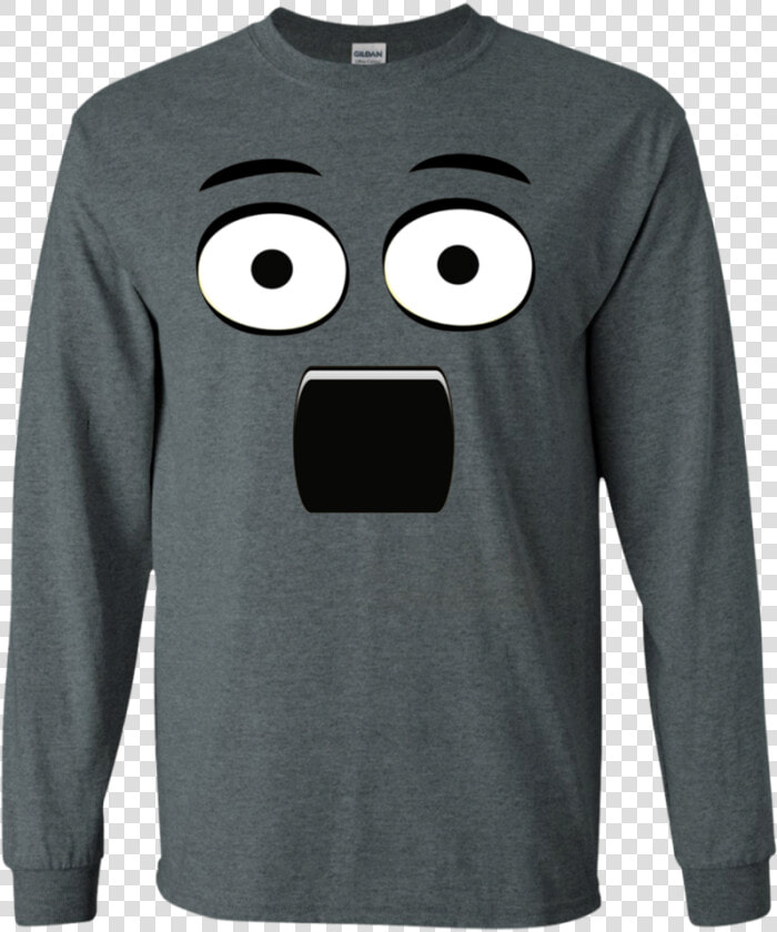 Emoji T shirt With A Surprised Face And Open Mouth   One Line T Shirt  HD Png DownloadTransparent PNG