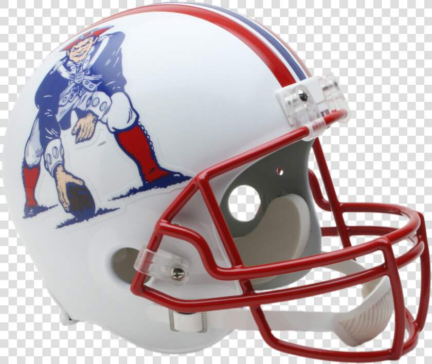 New England Patriots Vsr4 Replica Throwback Helmet   New England Patriots Helmet  HD Png DownloadTransparent PNG