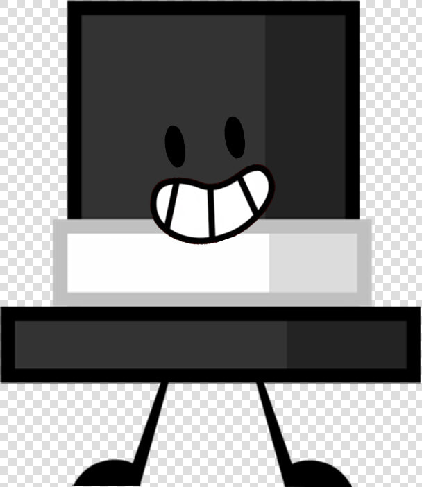 Top Hat Clipart Black Object   Bfdi Black  HD Png DownloadTransparent PNG