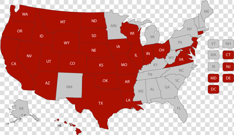 Map Of The United States   Death Penalty Usa  HD Png DownloadTransparent PNG