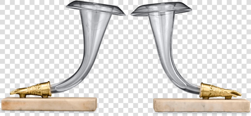 Pair Of Glass Cornucopia Vases   Wood  HD Png DownloadTransparent PNG