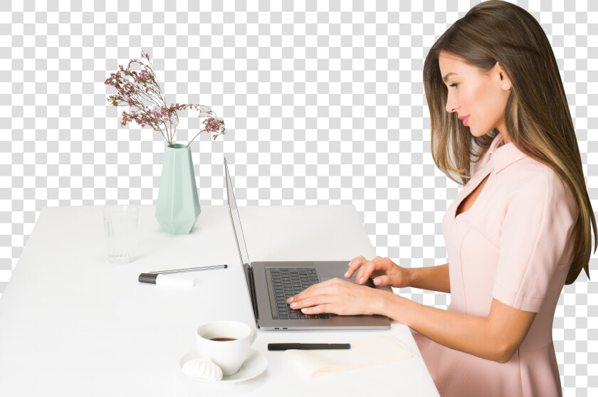 Woman Working On Laptop   Online Consulting  HD Png DownloadTransparent PNG