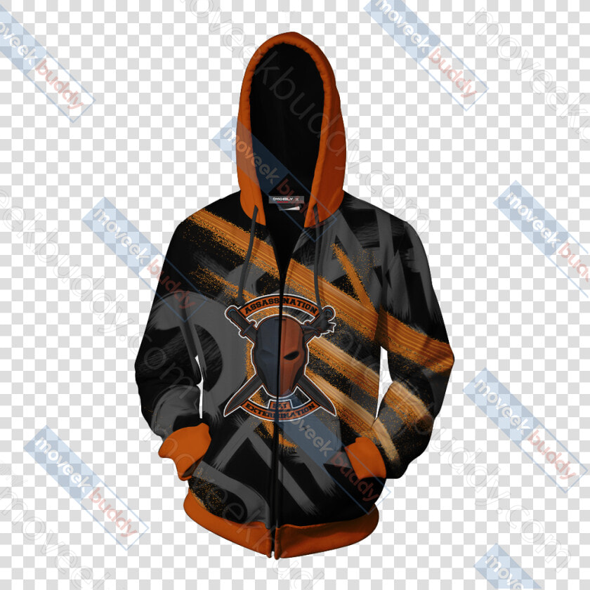 Deathstroke The Terminator Zip Up Hoodie   Deathstroke Hoodie  HD Png DownloadTransparent PNG