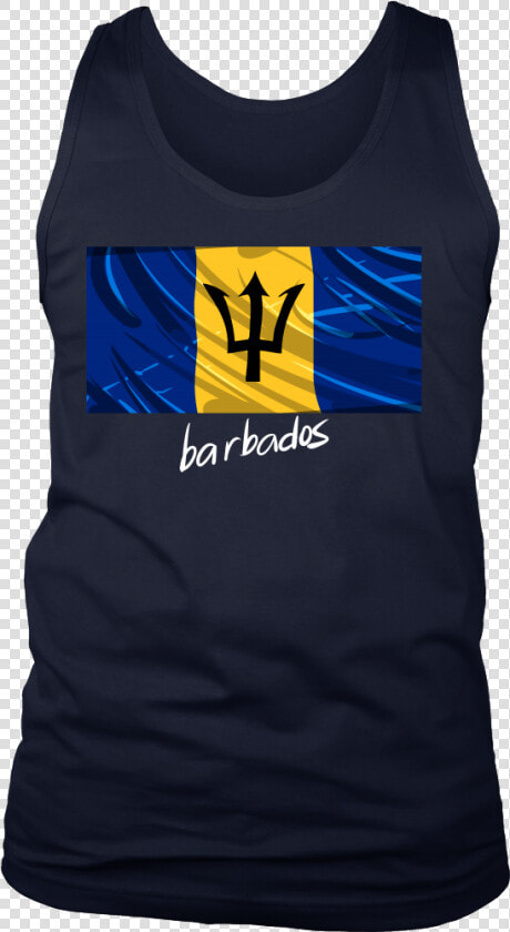 Barbados Graphic Patriotic Vintage Flag Men S Tank   T shirt  HD Png DownloadTransparent PNG