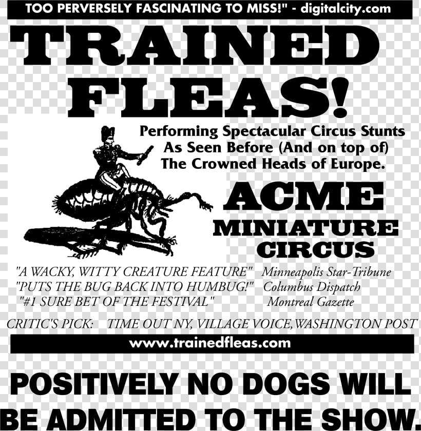 Acme Miniature Flea Circus   Poster  HD Png DownloadTransparent PNG