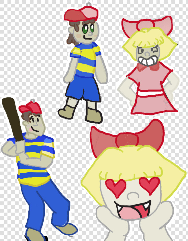 Earthbound Fanart Sketches   Cartoon  HD Png DownloadTransparent PNG