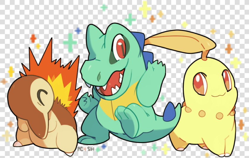 Johto Shiny Starters   Pokemon Gen 2 Shiny Starter  HD Png DownloadTransparent PNG