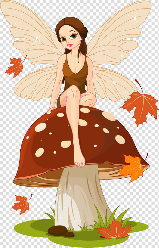 Mushroom Fairy Ring Marasmius Oreades Fungus   Fairy On Mushroom Clipart  HD Png DownloadTransparent PNG