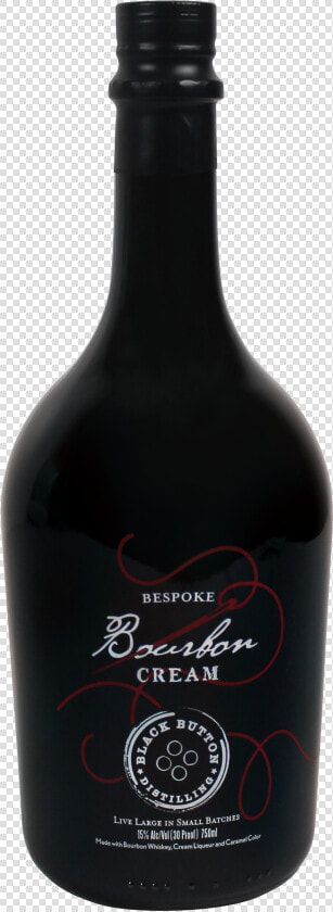 Bespoke Bourbon Cream By Black Button Distilling   Cream Liqueur Black Bottle  HD Png DownloadTransparent PNG