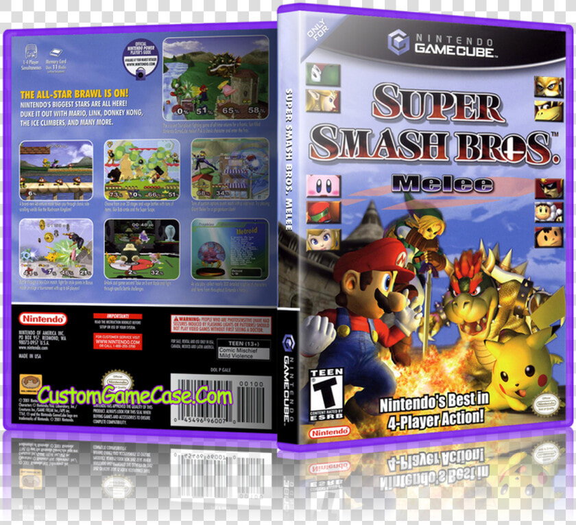 Super Smash Bros Melee Front Cover Case   Super Smash Bros Melee Xbox  HD Png DownloadTransparent PNG