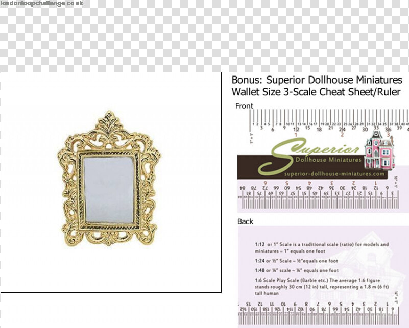 Top Design Dollhouse Miniature Scale Victorian Mirror  HD Png DownloadTransparent PNG