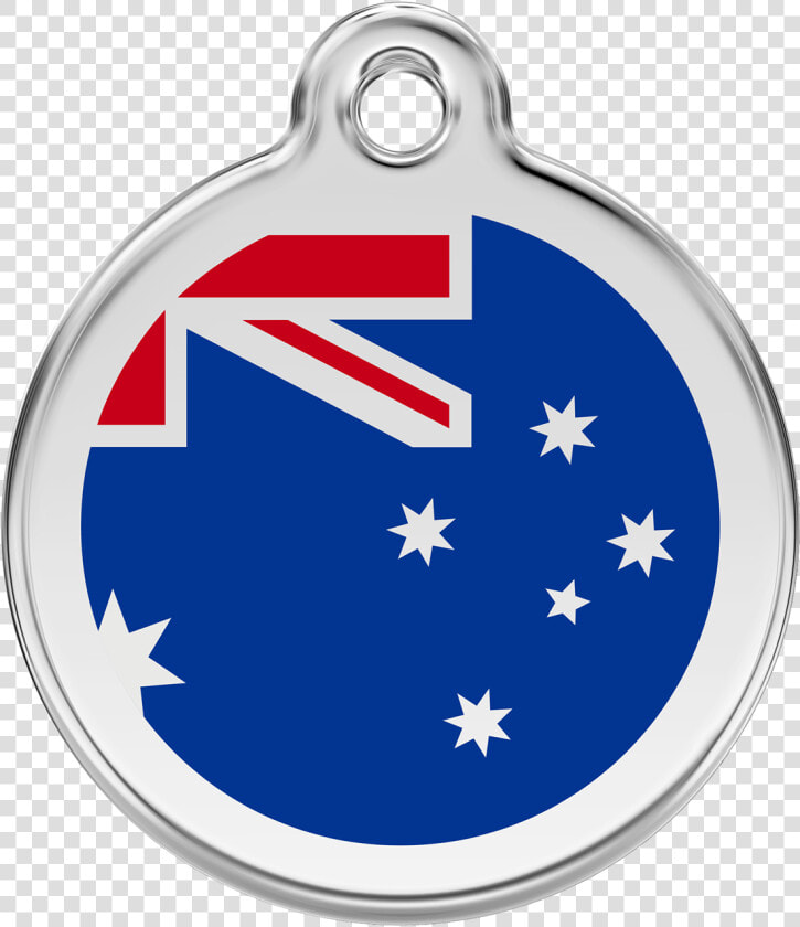 Red Dingo Stainless Steel  amp  Enamel Australian Flag   Medaille Pour Cheval  HD Png DownloadTransparent PNG