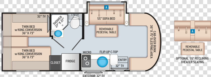 24st Sprinter Diesel Class C Floorplans 2014  HD Png DownloadTransparent PNG