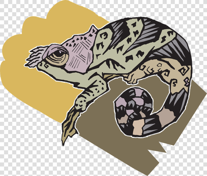 Stylized Style Chameleon Free Picture   Стилизованный Хамелеон  HD Png DownloadTransparent PNG