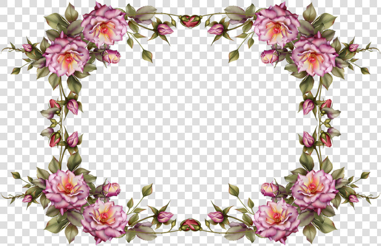 Flower Frame Clipart   Flower Frame No Background  HD Png DownloadTransparent PNG