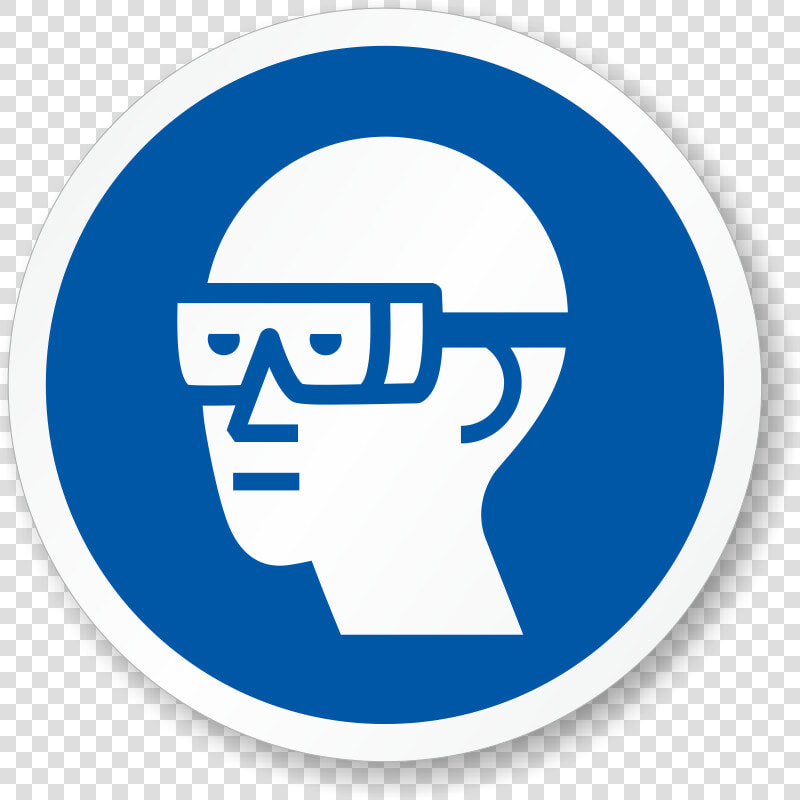 Man Wearing Protective Face Shield Png   Wear Eye Protection Signs  Transparent PngTransparent PNG