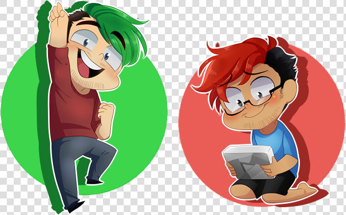 Markiplier And Jacksepticeye Chibi By Floatingmegane   Markiplier Fan Art Chibi  HD Png DownloadTransparent PNG