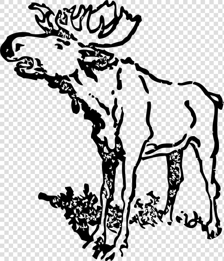 Moose Clip Arts   Black And White Moose Clip Art Realistic  HD Png DownloadTransparent PNG