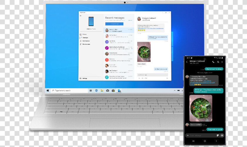 Laptop And Handheld Devices   Microsoft Samsung Partnership  HD Png DownloadTransparent PNG