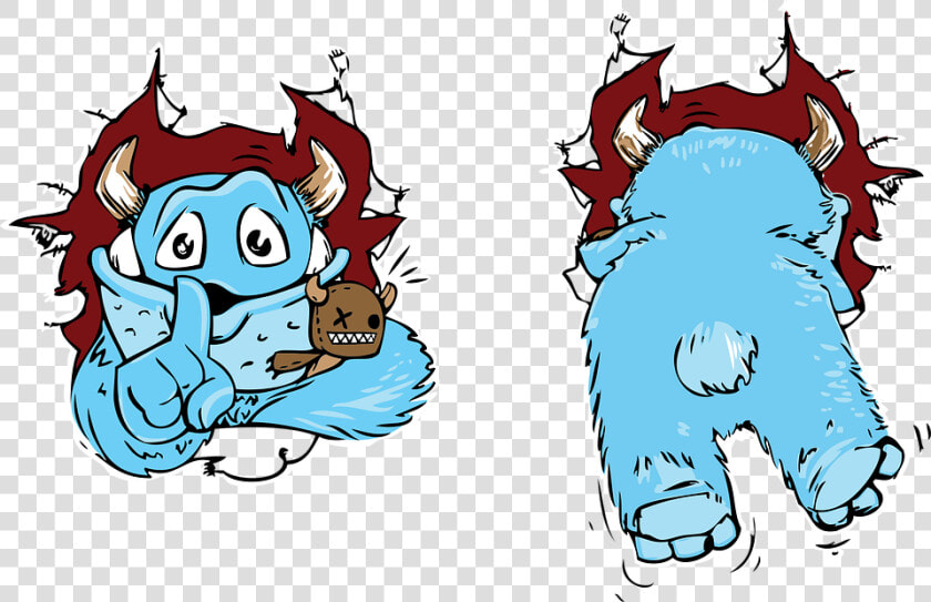 Monster  Cute  Shush  Fun  Fur  Fluffy  Adorable  Horns   Vector Graphics  HD Png DownloadTransparent PNG