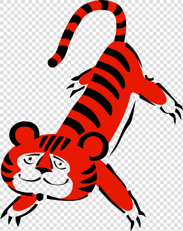 Art fictional Character artwork   Red Tiger Cartoon  HD Png DownloadTransparent PNG