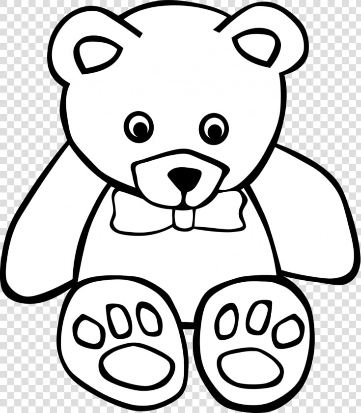 Adult Cute Teddy Bear Coloring Pages Clip Art Black   Clipart Black And White  HD Png DownloadTransparent PNG