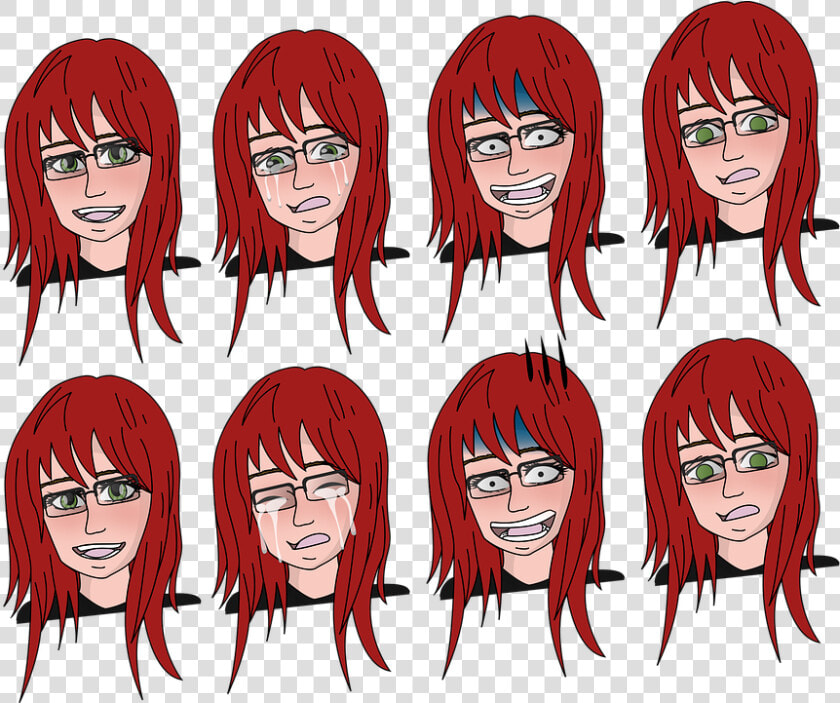 Anime  Head  Funny  Face  Fun  Portrait  Glasses  Happy   Аниме Голова  HD Png DownloadTransparent PNG