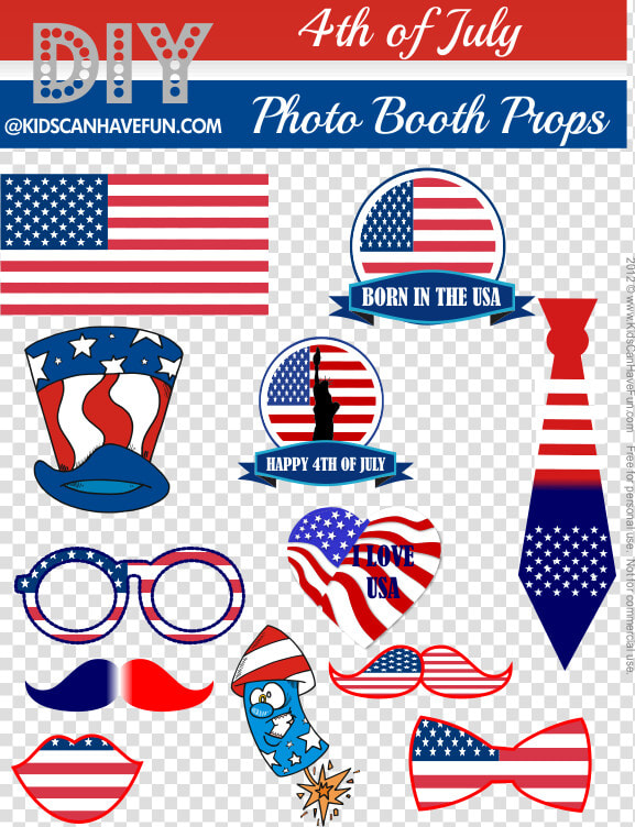 4th Of July Photo Booth Props   4th Of July Diy Photo Props  HD Png DownloadTransparent PNG