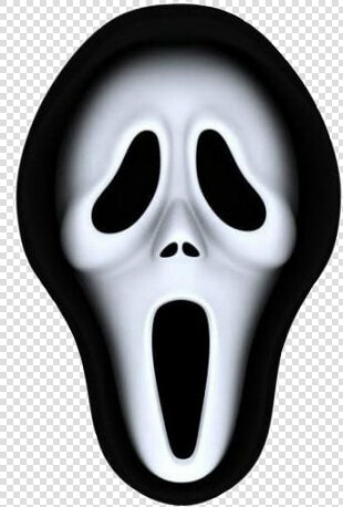  mask  blackandwhite  scream   Halloween Mask Clipart  HD Png DownloadTransparent PNG