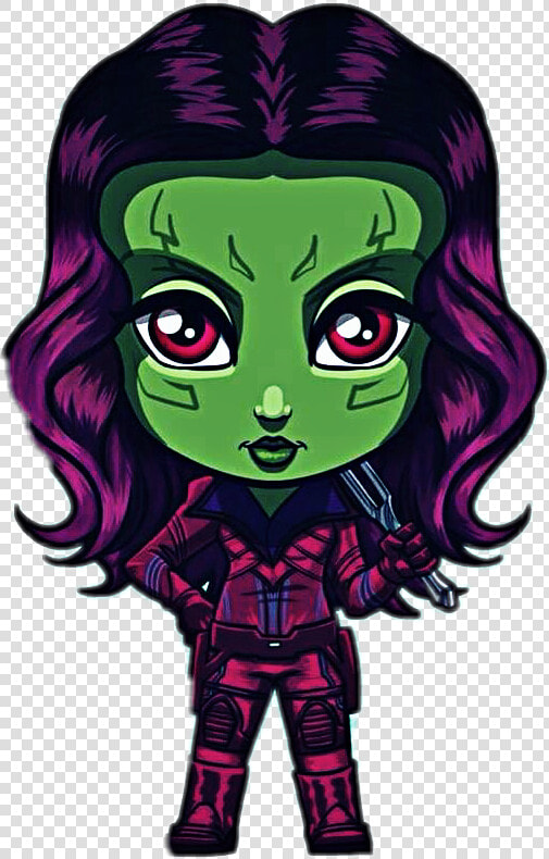 Gamora Drawing Easy   Gamora Animado Marvel  HD Png DownloadTransparent PNG