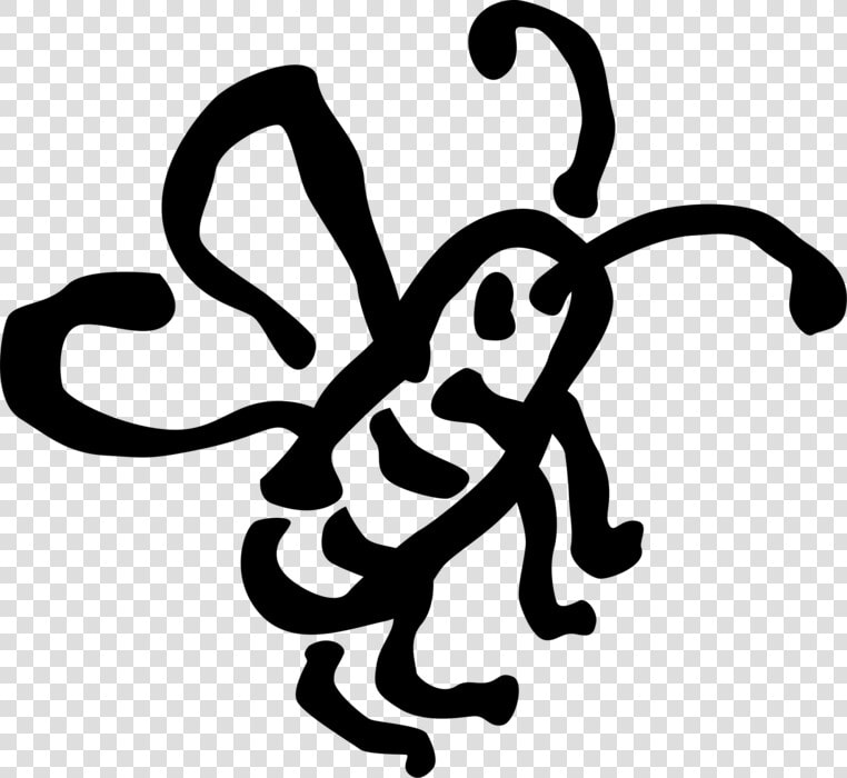 Vector Illustration Of Flying Insect Honeybee Bumblebee  HD Png DownloadTransparent PNG