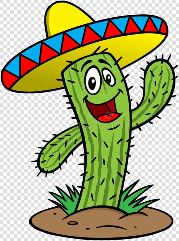  cactus  greencactus  sombrero  mexicansombrero  gorra   Cactus With Hat Cartoon  HD Png DownloadTransparent PNG