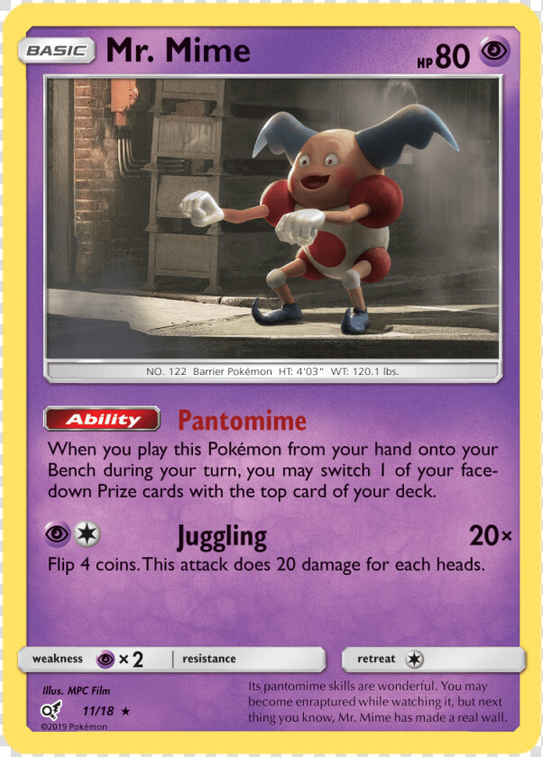 Mr Mime Detective Pikachu Card  HD Png DownloadTransparent PNG