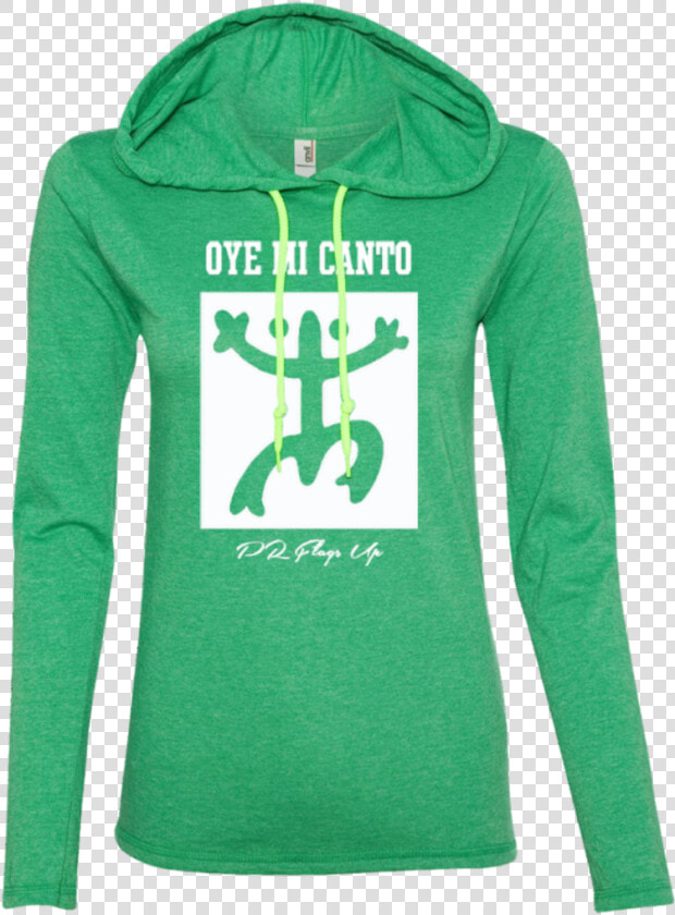 Oye Mi Canto El Coqui Ladies Ls T shirt Hoodie   Hoodie  HD Png DownloadTransparent PNG