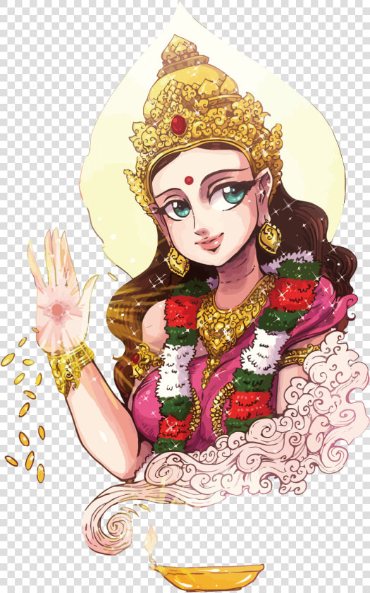 Cartoon Pictures Of Lakshmi Maa To Draw  HD Png DownloadTransparent PNG