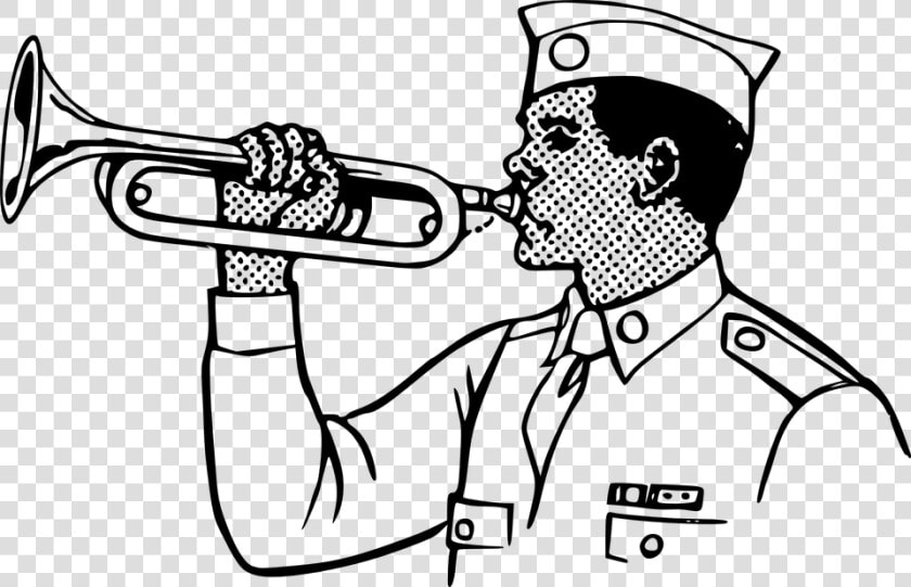 Bugle  Instrument  Soldier  Military  Trumpet  Scout   Bugle Player Clipart  HD Png DownloadTransparent PNG