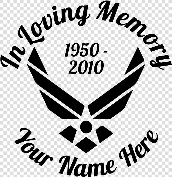 In Loving Memory Air Force Sticker   Air Force Symbol  HD Png DownloadTransparent PNG