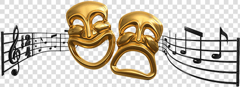  music  multicolor  musicnotes  musical   Comedy Tragedy Gold Masks Png  Transparent PngTransparent PNG