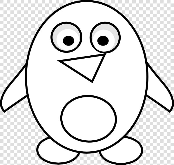 Penguin Outline Svg Clip Arts   Penguin Drawing Outline Face  HD Png DownloadTransparent PNG