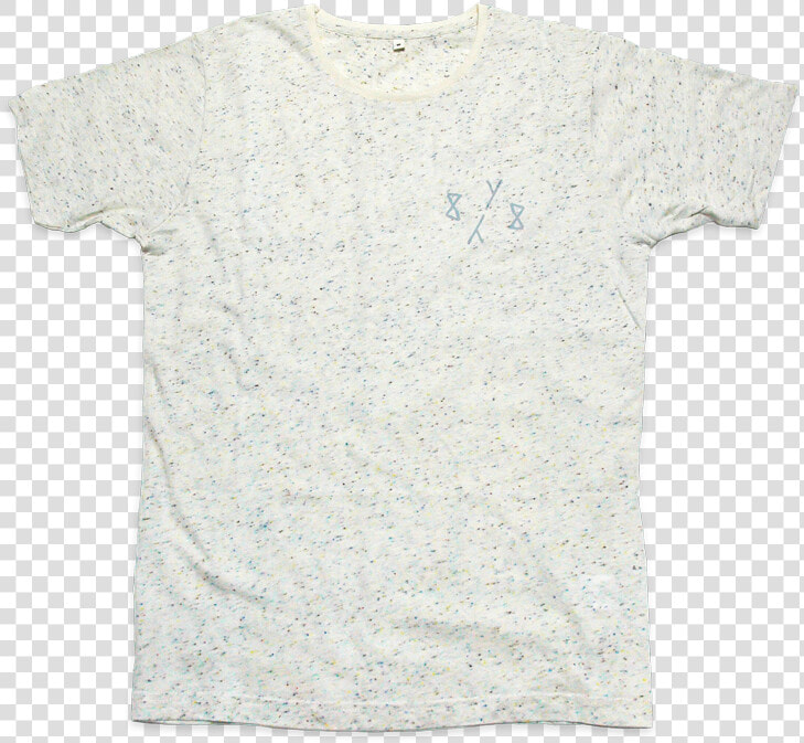 8y8 Speckled T shirt Cream   Speckled White T Shirt  HD Png DownloadTransparent PNG