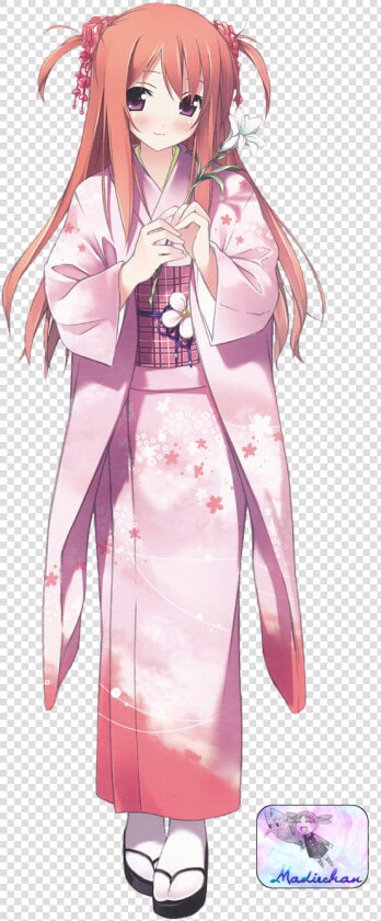 Anime Girl With Yukata  HD Png DownloadTransparent PNG