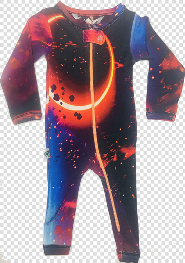 Solar Eclipse Baby Full Zip Romper   One piece Garment  HD Png DownloadTransparent PNG