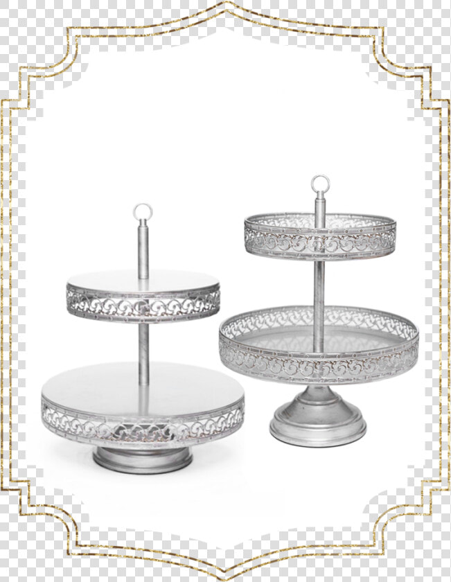 Shop preview Antique Silver 2tier Dasiy Dessert Stand   Cake  HD Png DownloadTransparent PNG